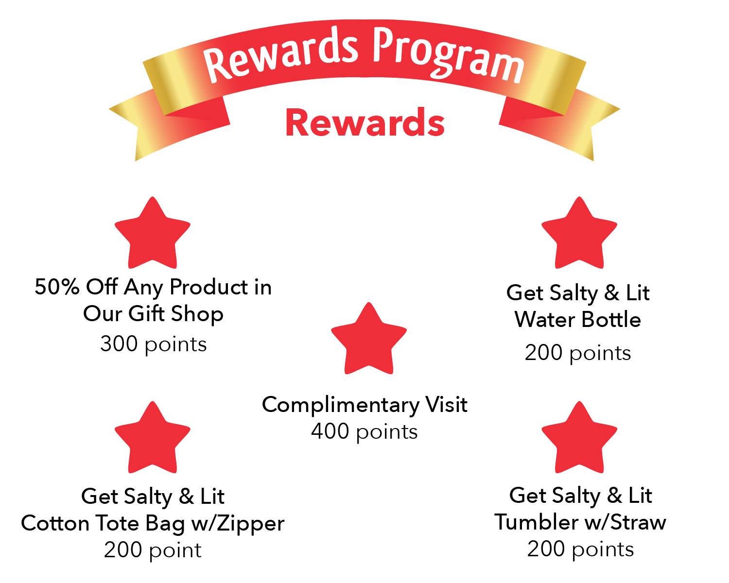 Redeem rewards points for valuable services and products. Start earning points t - Get Salty 